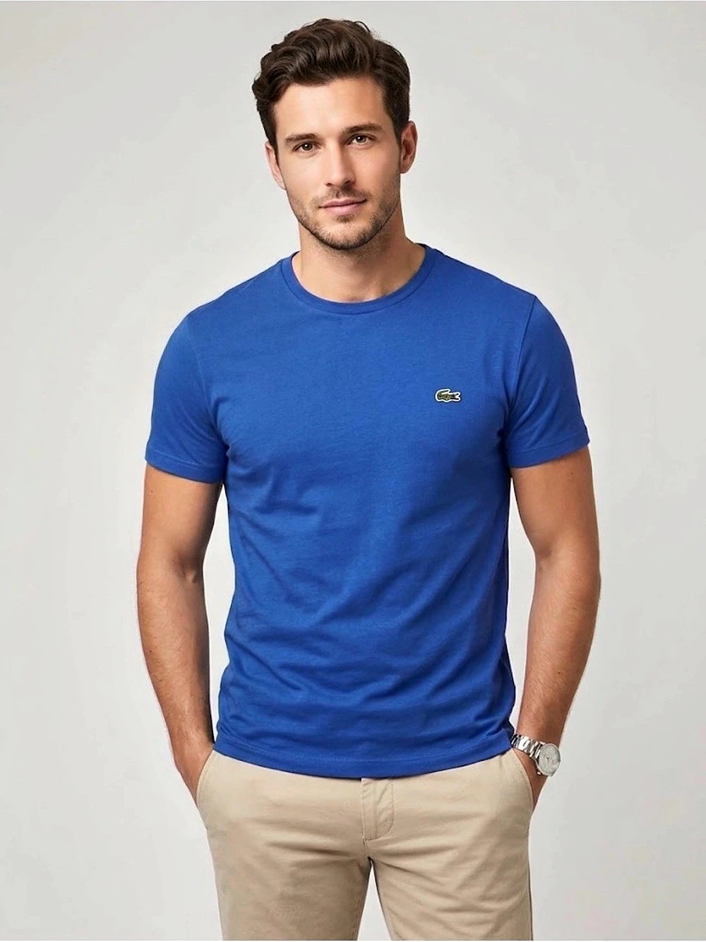 Lacoste Pima Cotton Regular Fit T-Shirt Blue Size Large